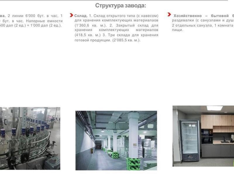Продажа ликёро-водочного завода в Белгороде